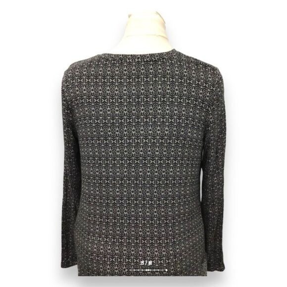 J. Jill Women’s Long Sleeve Crew Neck Lightweight Knit Tunic, Black, size M - Picture 4 of 7